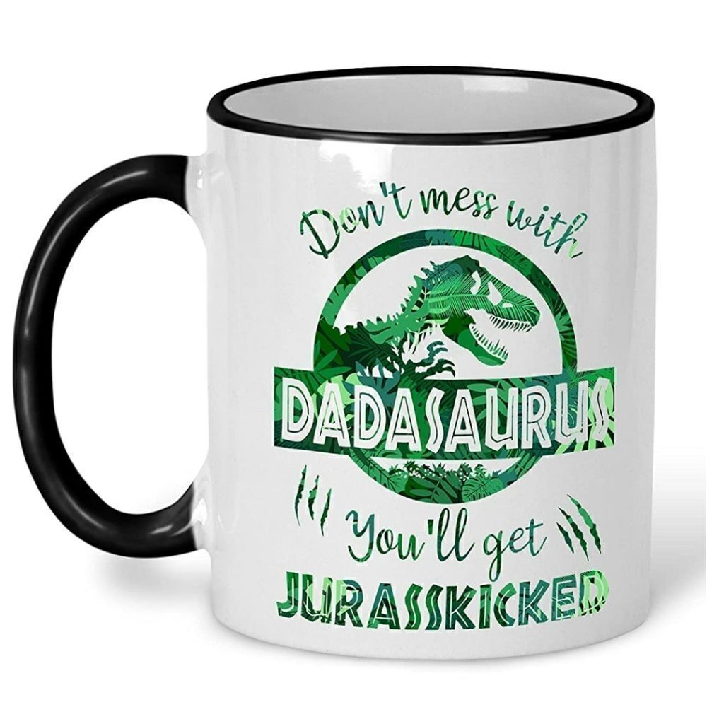 MugsBySandy Coffee Mug, 15 oz. Dadasaurus...
